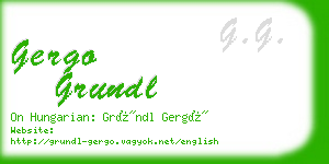 gergo grundl business card